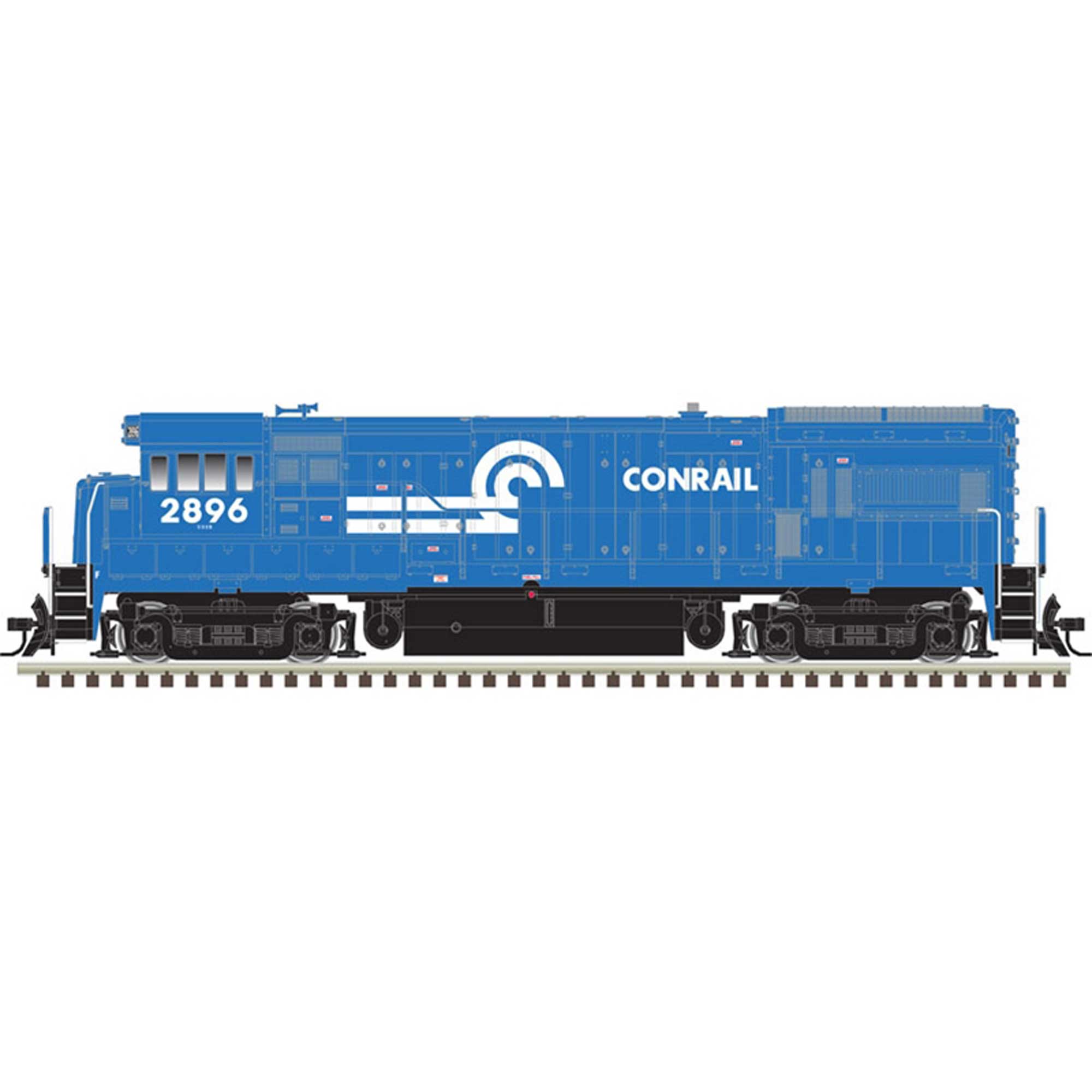 HO U33 36B Loco Conrail 2932, Blue/White