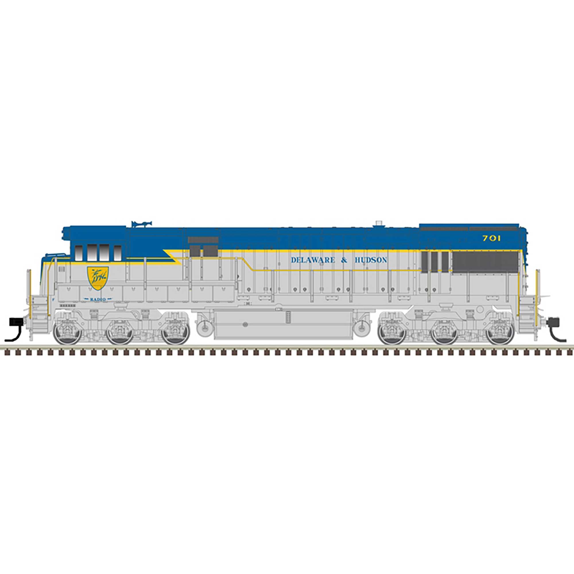 HO U30C Phase 1 Loco Silver Delaware & Hudson 704