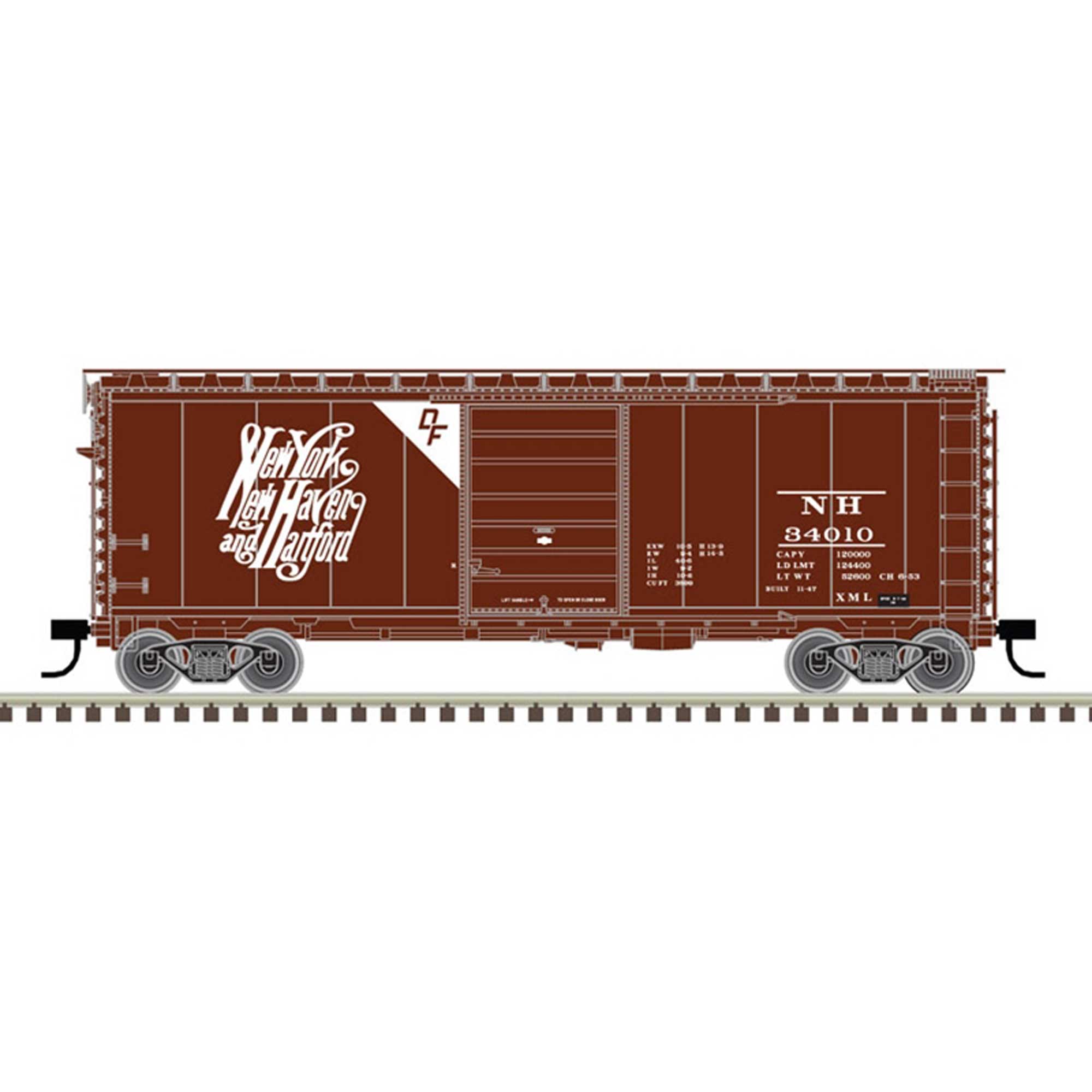 N 40′ PS-1 Box Car New Haven Script DF 34010