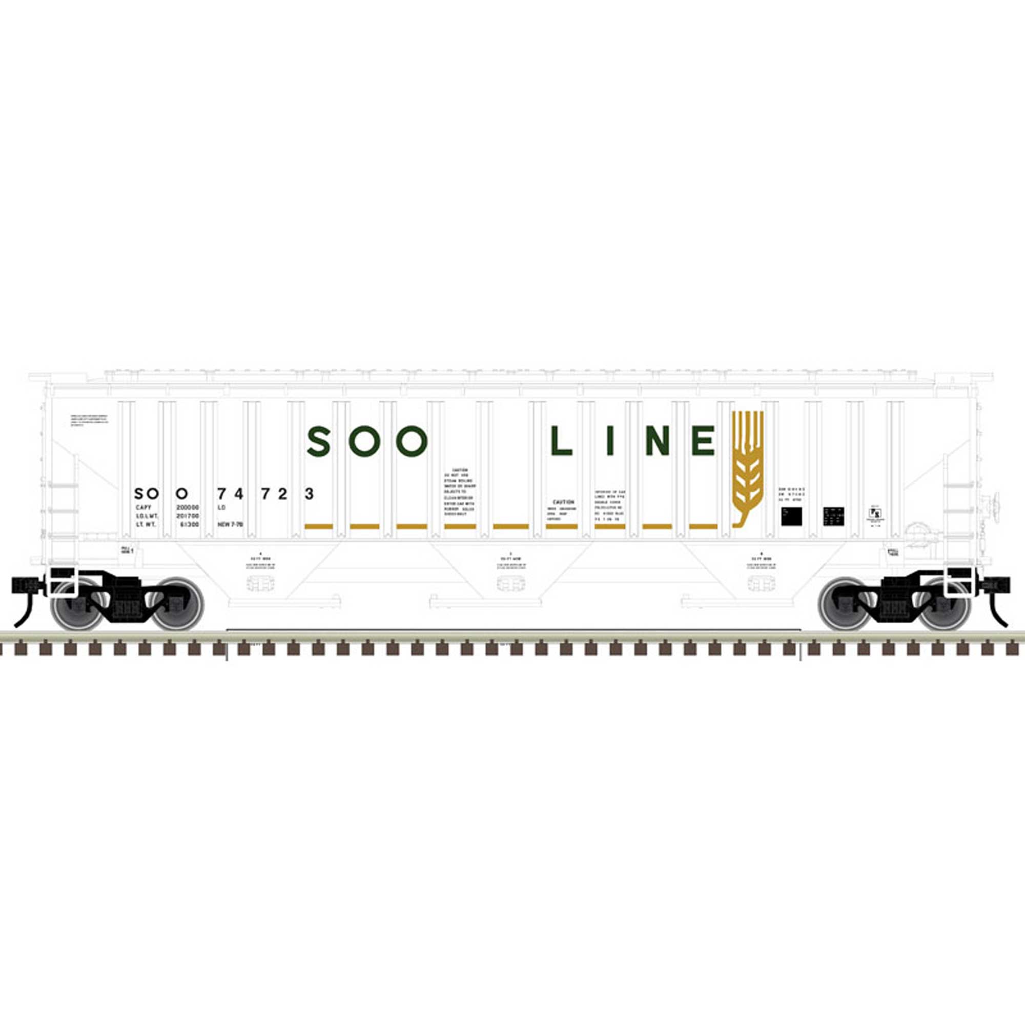 O Trainman PS 4750 Covered Hopper, SOO