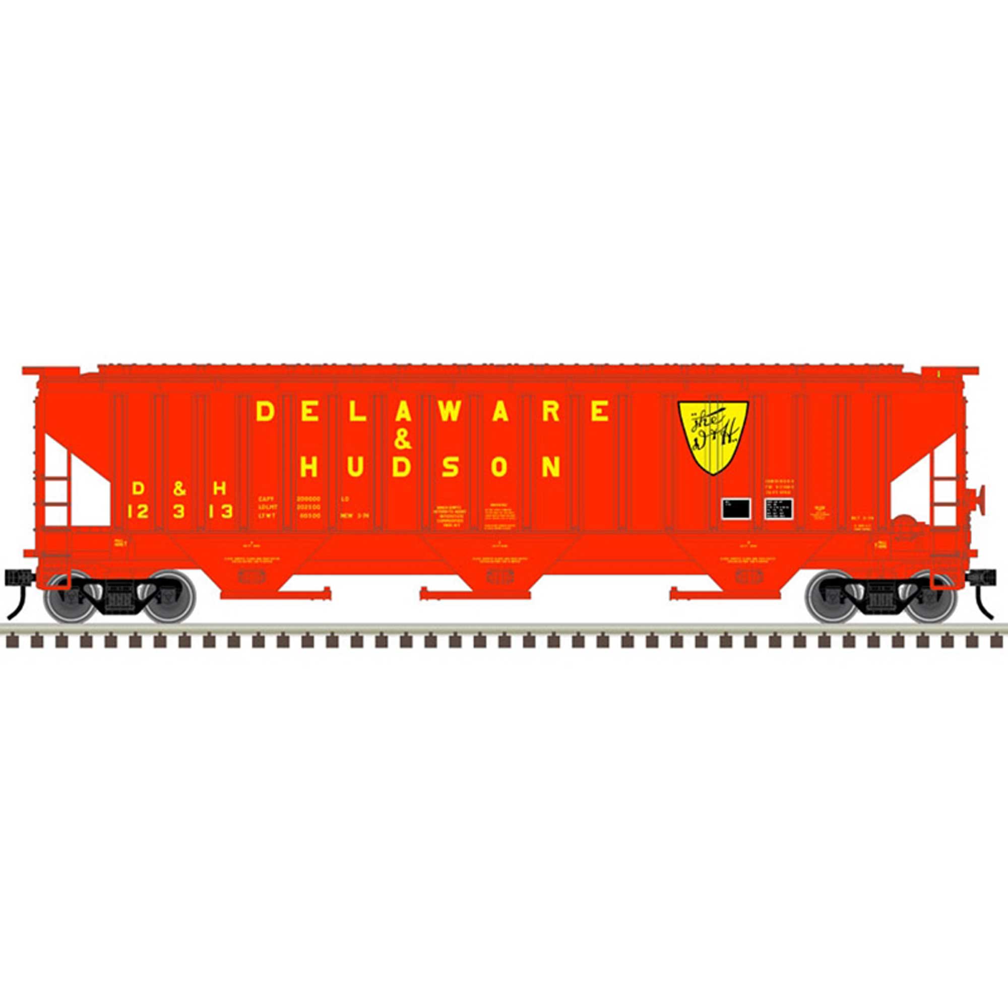 O PS4750 Covered Hopper 2-Rail Delaware & Hudson