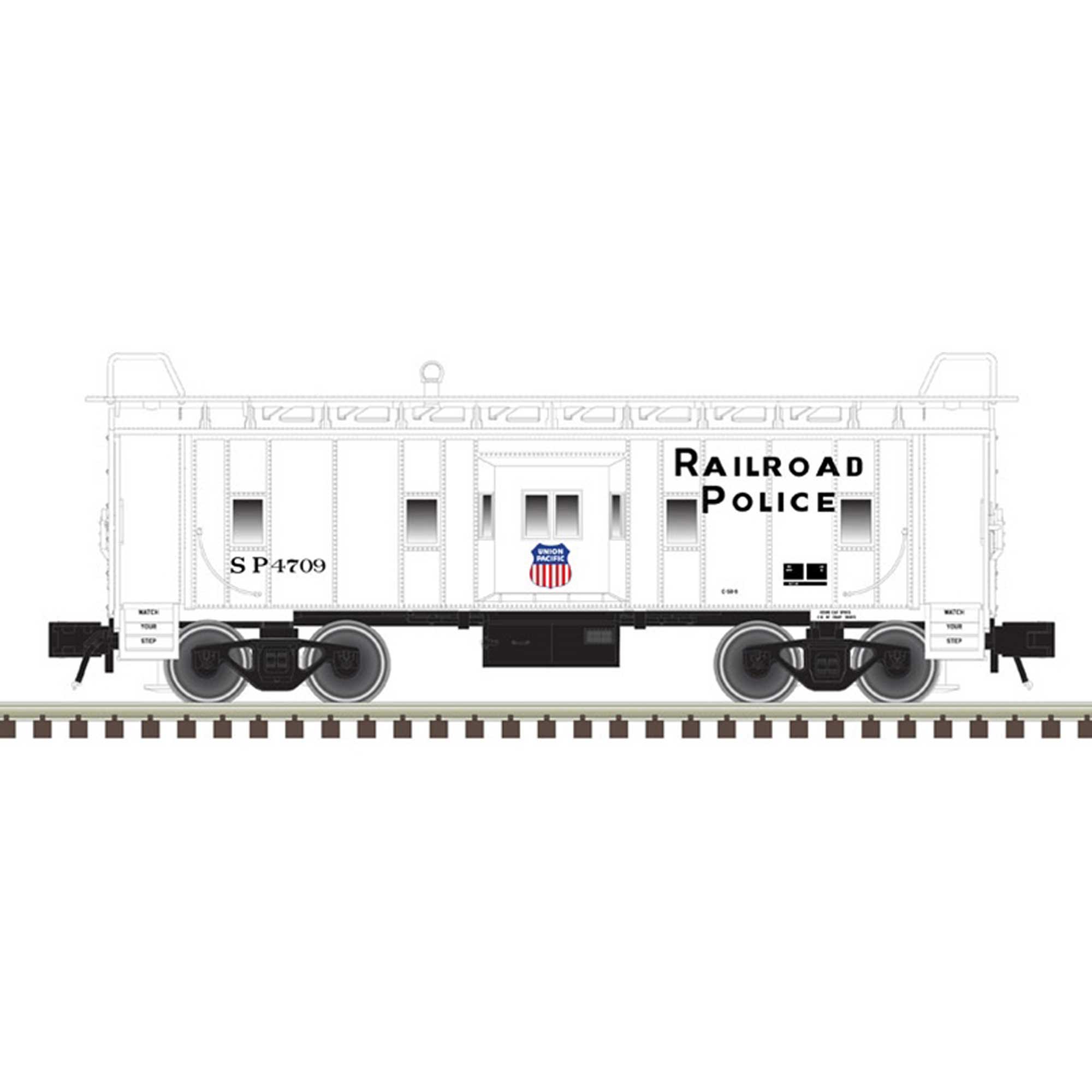 O Bay Window Caboose UP Railroad Police 4709