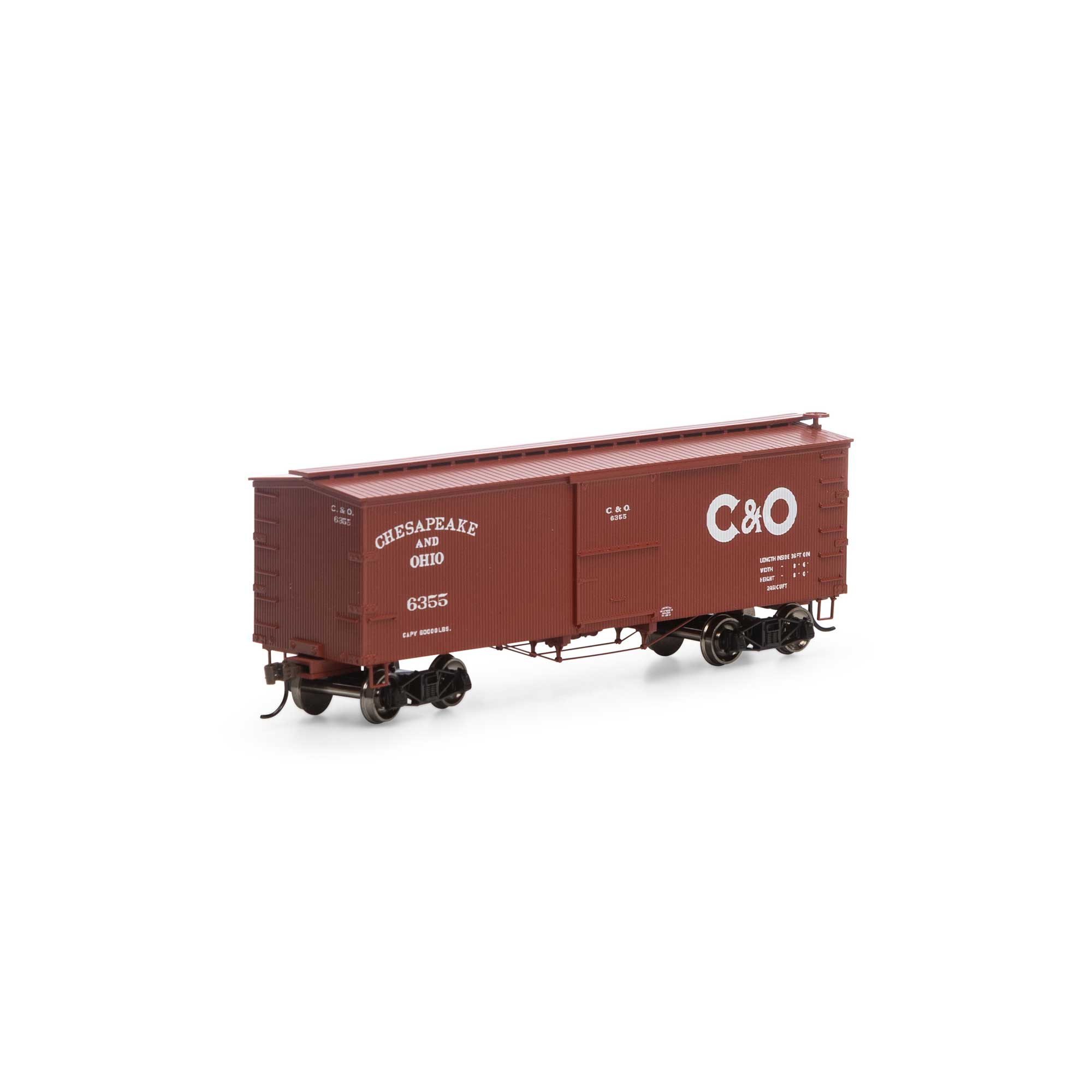 HO 36′ Old Time Wood Box, C&O #6355