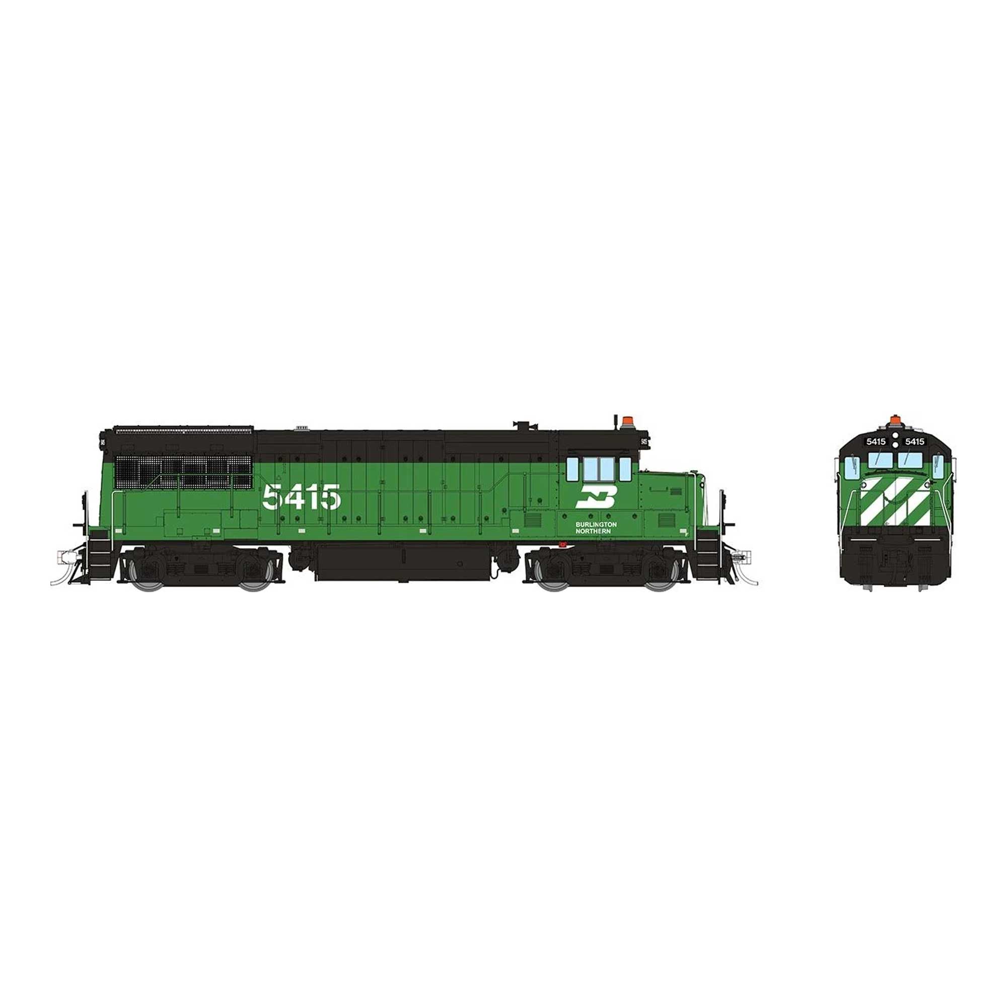 HO GE U25B Low Hood (DC/DCC/Sound): Burlington Northern: #5415