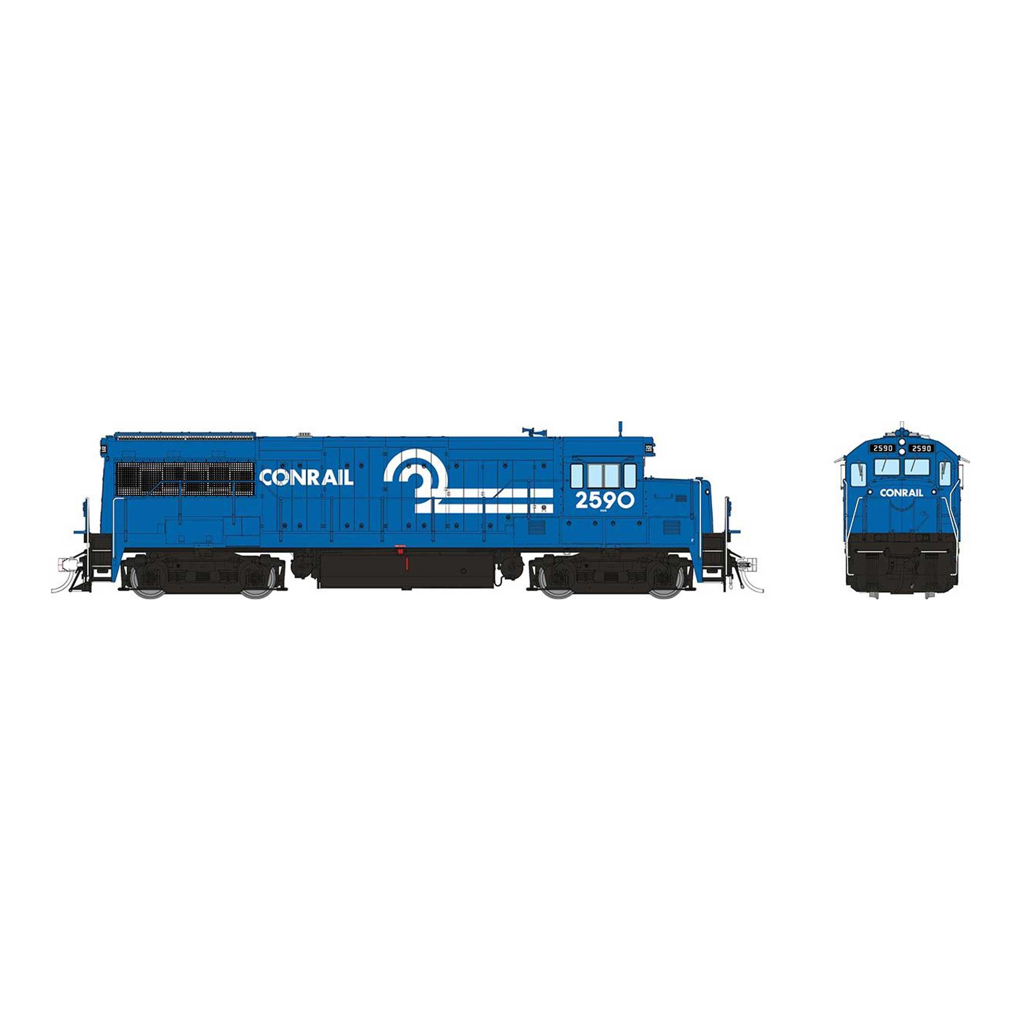 HO GE U25B Low Hood (DC/DCC/Sound): Conrail: #2590