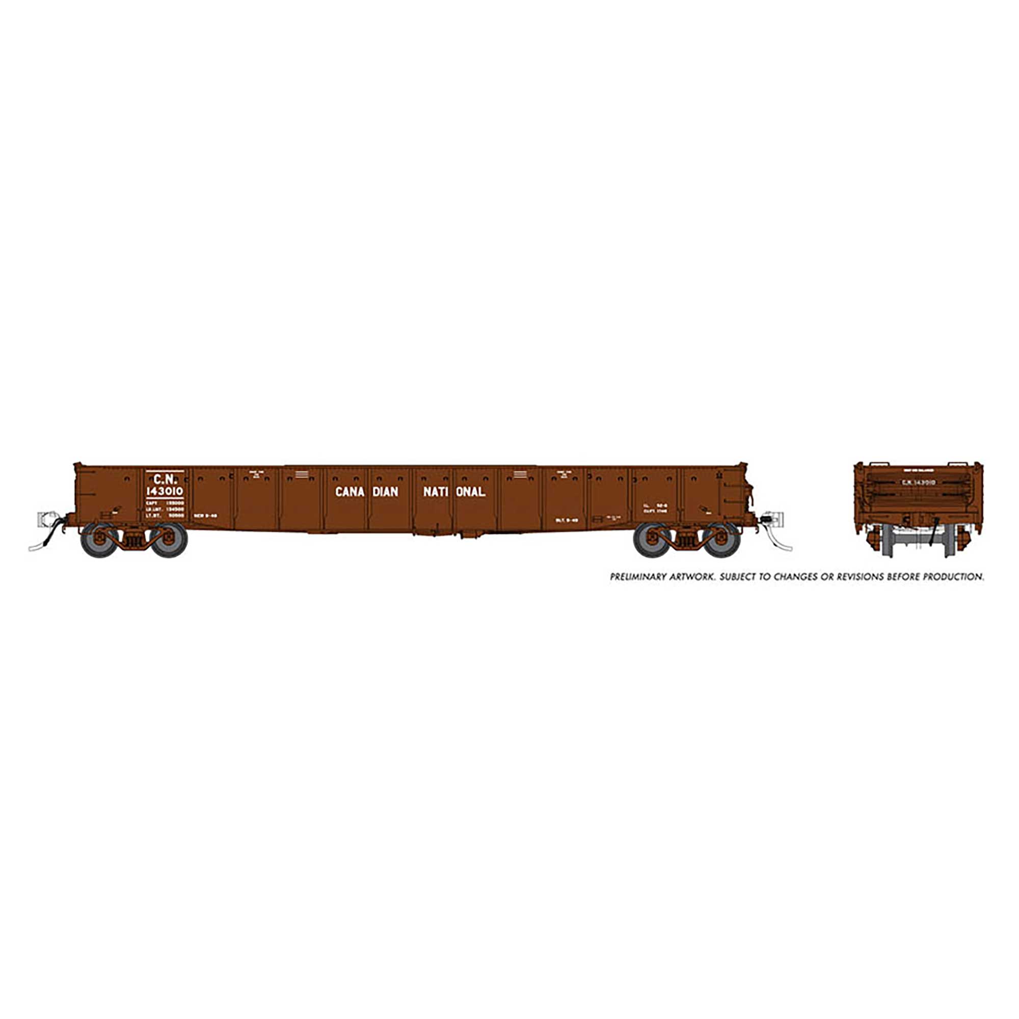 HO 52’6″ Gondola Candian National Delivery (6)